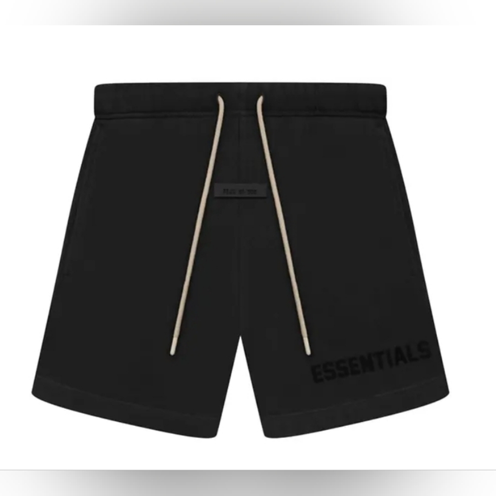 NWT Fear of God Essentials Jet Black Shorts
